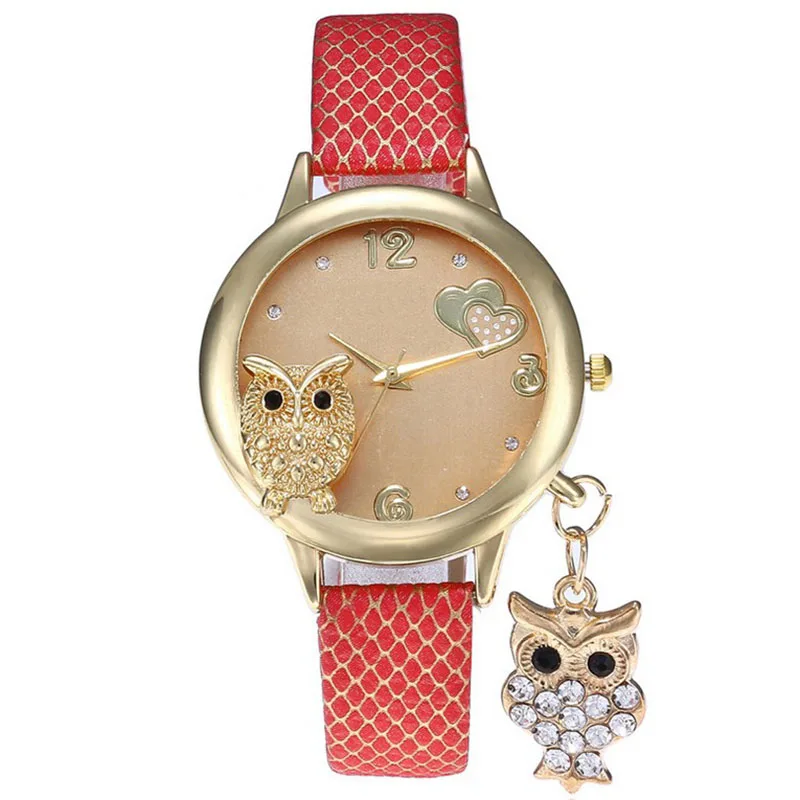New Arrival Fashion Beautiful Fancy Owl Diamond Women Ladies Watch