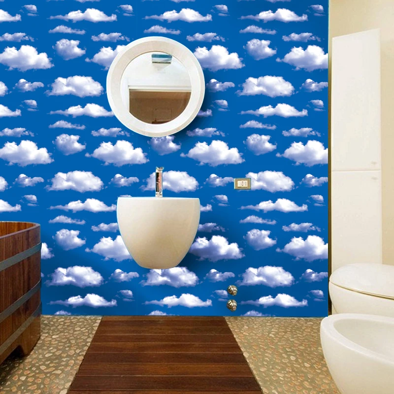 YIYAO Protective wall paper self adhesive 3d blue sky wall paper