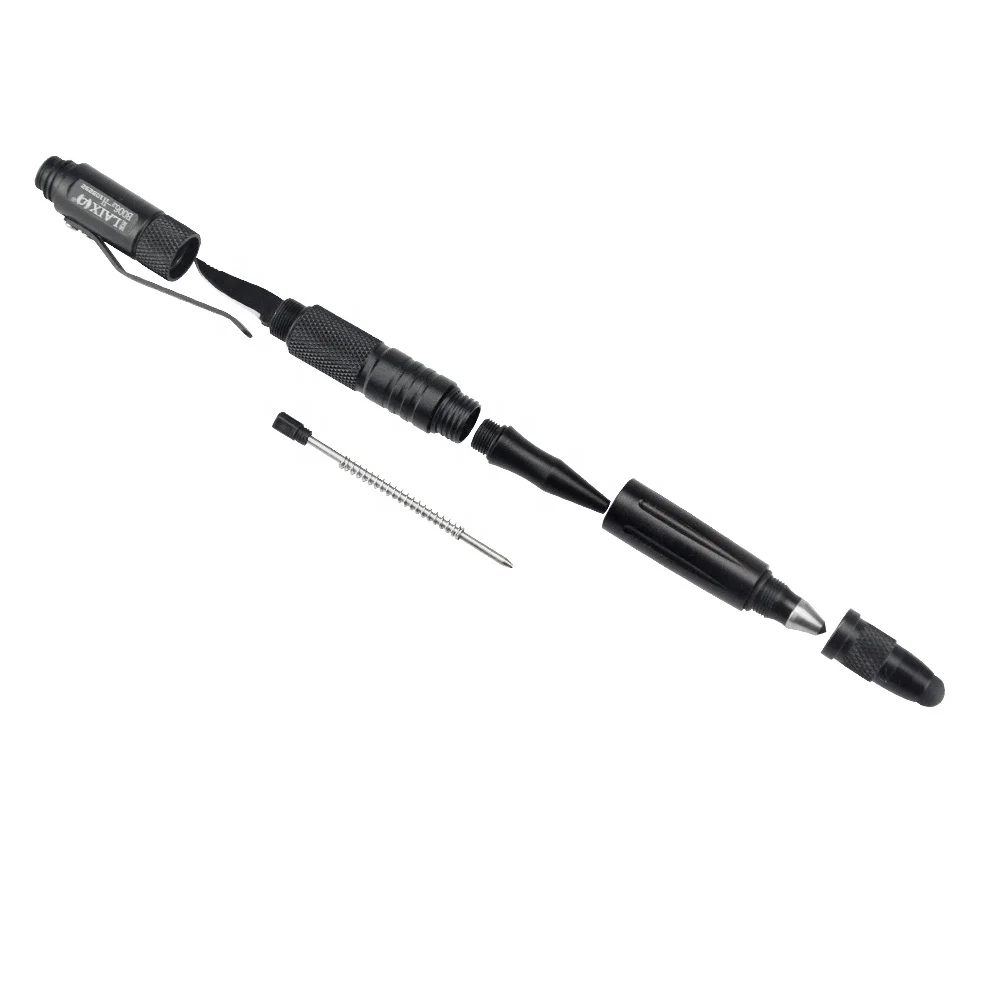 
Outdoors Tactical equipment multi function Aluminum metal head ball point pen Broken windows tool Self Defense Pens with stylus 