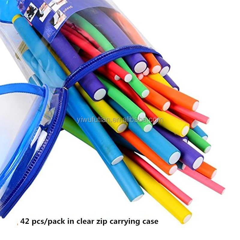
The MAGIC CURLER Beauty 42 pcs/pack Flexible Curling Rods Multi colors& sizes Hair Curler Roller Set 