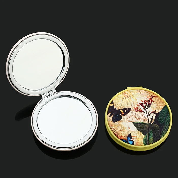 Желтый пластик приятный Модные Изящные хорошо код маленькое зеркало