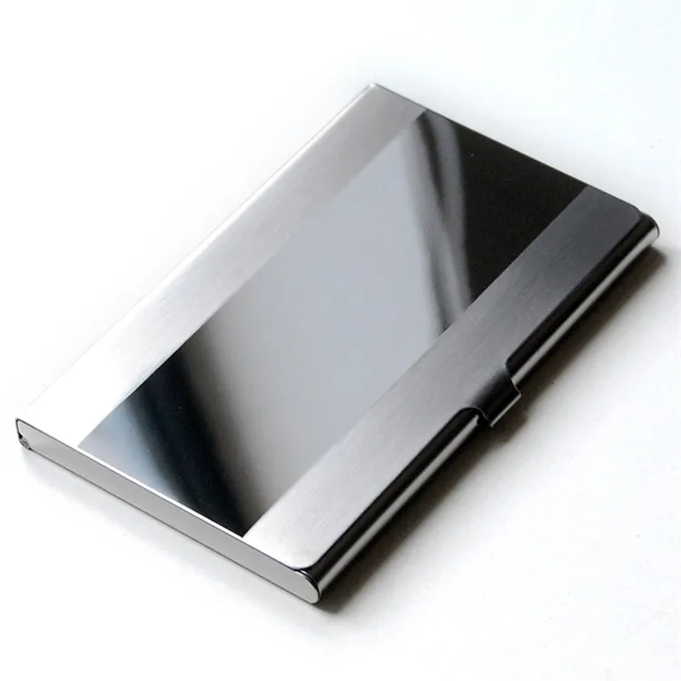 High quality promotional gift silver metal business card holder