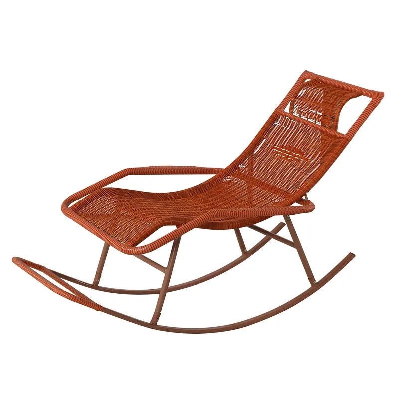 Cane rocking chair/Rocker/Rattan garden furniture/Metal leisure sunshine chair