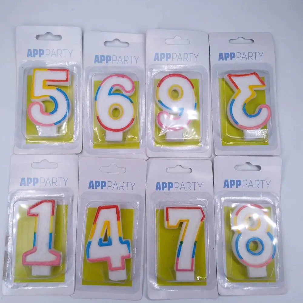 hot sale high quality custom number birthday candle