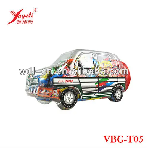 
Fruity Bubble Gum With Tattoo In Car Shaped Jar 