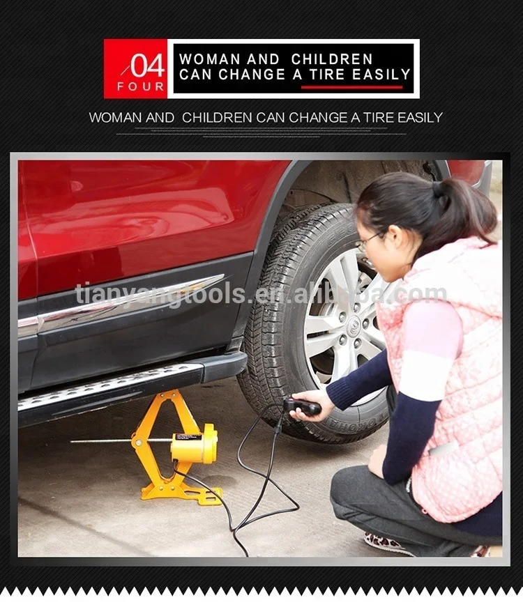 Высокое качество CE ISO портативный производитель мини быстрая замена шин Электрический подъемник автомобильный домкрат и ударный гайковерт DC12V 2T для OEM