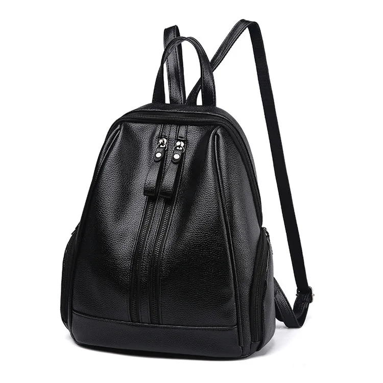 New Model Leisure Bag Stylish Women Faux Ashy Custom Leather Backpack For Girls