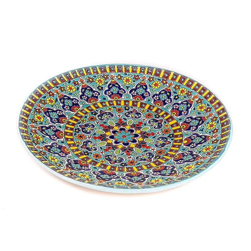 Turkish style hand painted flower decorative ceramic plate