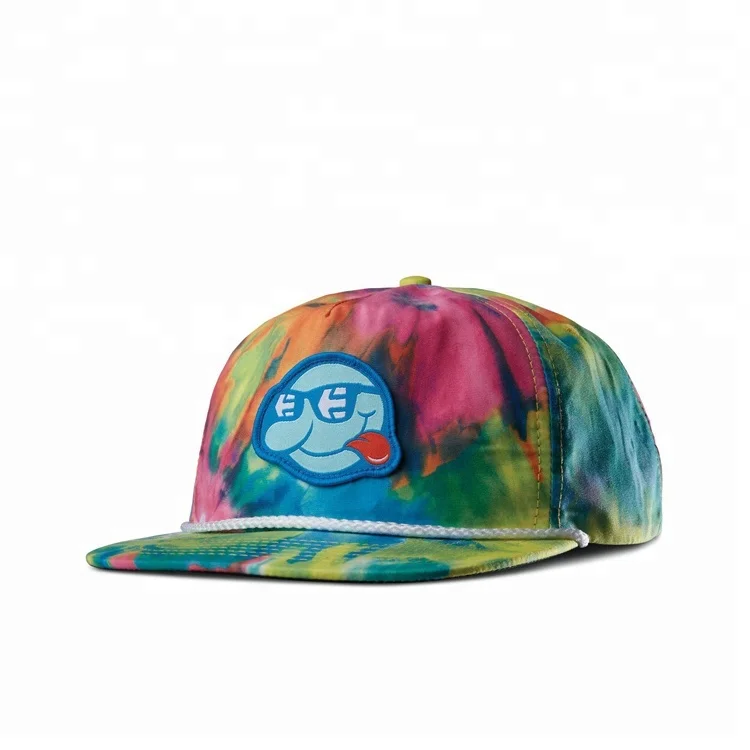 wholesale custom nylon 5 panel rope flat bill brim distressed embroidery logo mesh snapback trucker caps hats