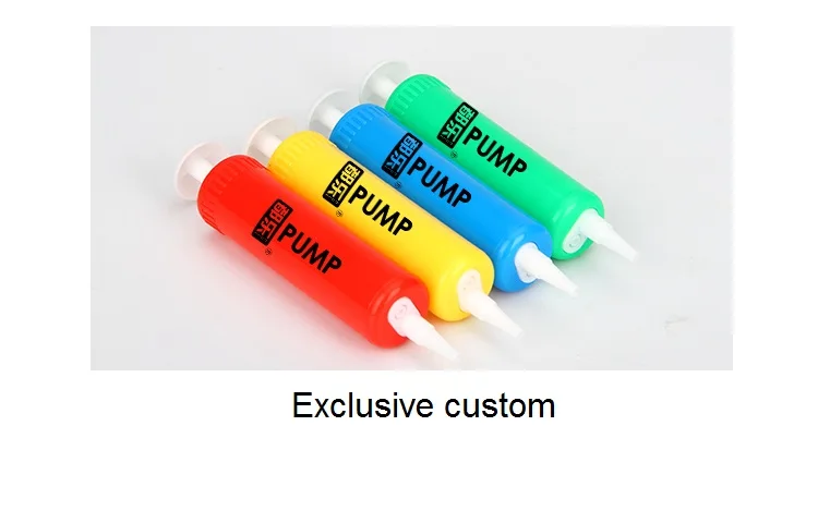 wedding favors syringe shaped plastic hand balloon air pump