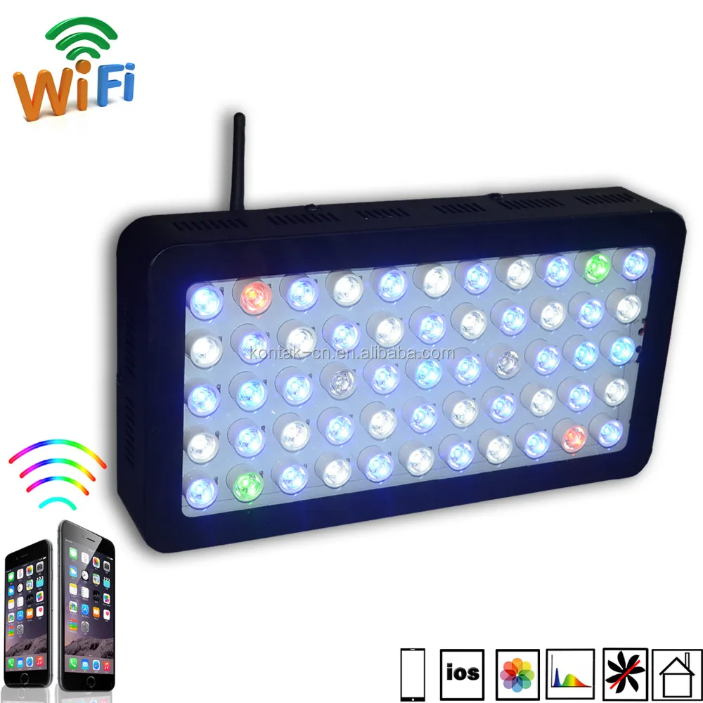 Kontak Superseptember chinese 120w 165w led dimmable WIFI Controller coral reef led aquarium light