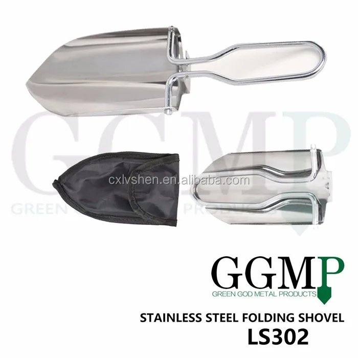 Stainless Steel Garden Folding Trowel- Ergonomic Grip - Perfect Hand Shovel for Weeding, Transplanting and Digging in Garden.