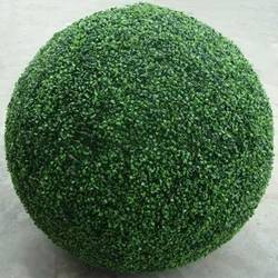 Factory Direct Sale Plastic Grass Artificial Boxwood Hedge Topiary Ball for Home Decoration Fire Resistant