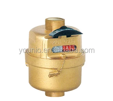 Volumetric Rotary Piston Brass Body Class C PN16 Water Meter (ITEM NO.:LXH-15-40)