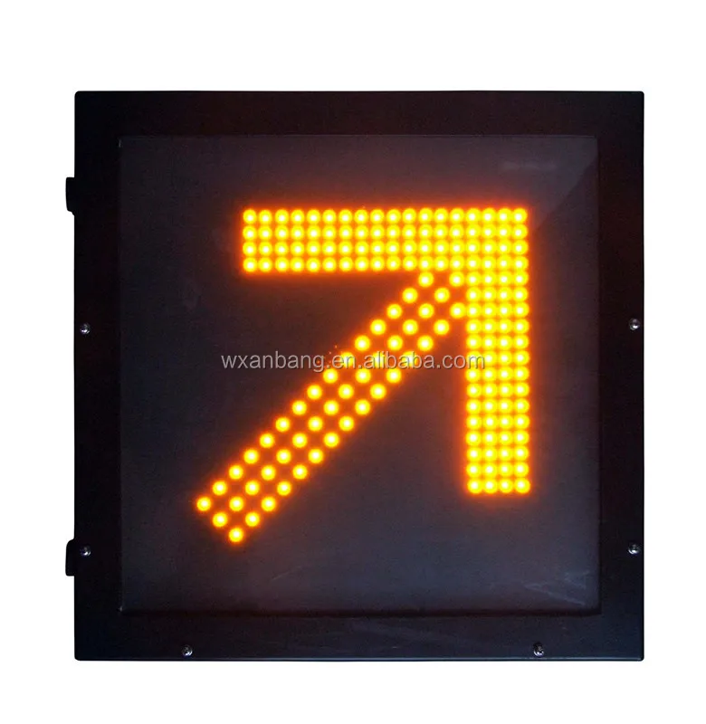 Blinking Arrow Direction Traffic Warning Sign, Illuminated Led Traffic Sign