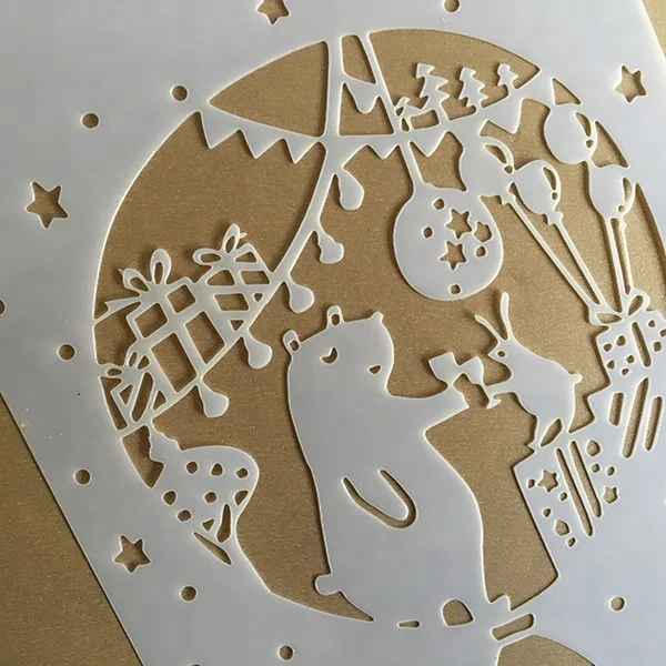 Customized Hand book template DIY drawing stencil scribbles Lace ruler