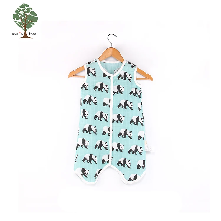 Муслин дерево новорожденных без рукавов ребенок носит одежду комбинезон