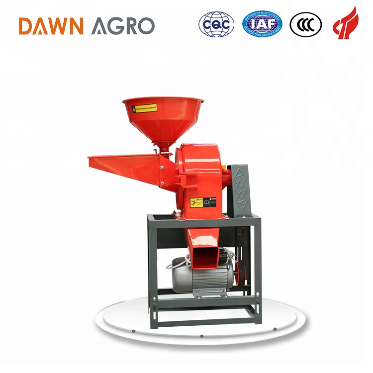 DAWN AGRO Home Use Wheat Flour Mill Corn Milling Machine Disc Mill Pulverizer Grain Grinder Machinery Grinding Spice