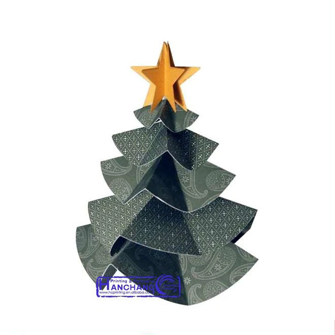 Personalized Cheap Elegant  paper material christmas tree decoration