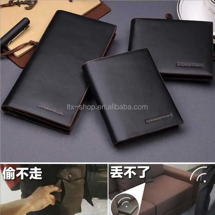 Intelligent Wallet Wireless Mobile APP Control Anti-lost Alarm Smart BT Leather Anti-theft Purse For Man