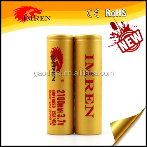 Новые imren 18650 2100 мАч 45A IMR литиевая аккумуляторная батарея 18650 для самобалансирующегося скутеры