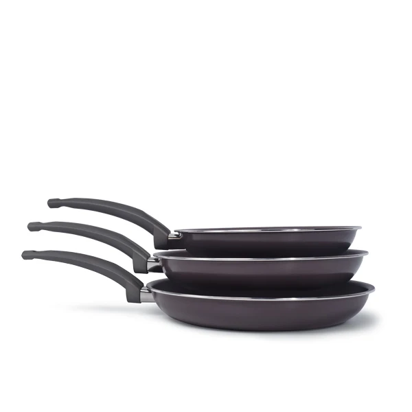 Hot sell 3 pcs set non stick aluminum fry pan cookware kitchen cookware set