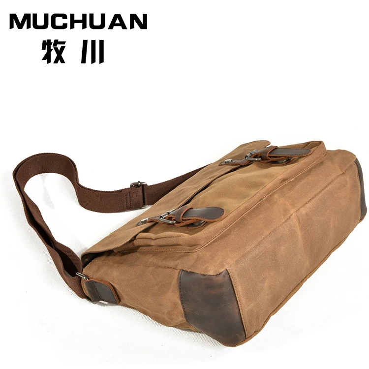 Leisure leather crossbody bags multifunction canvas photography camera bag
