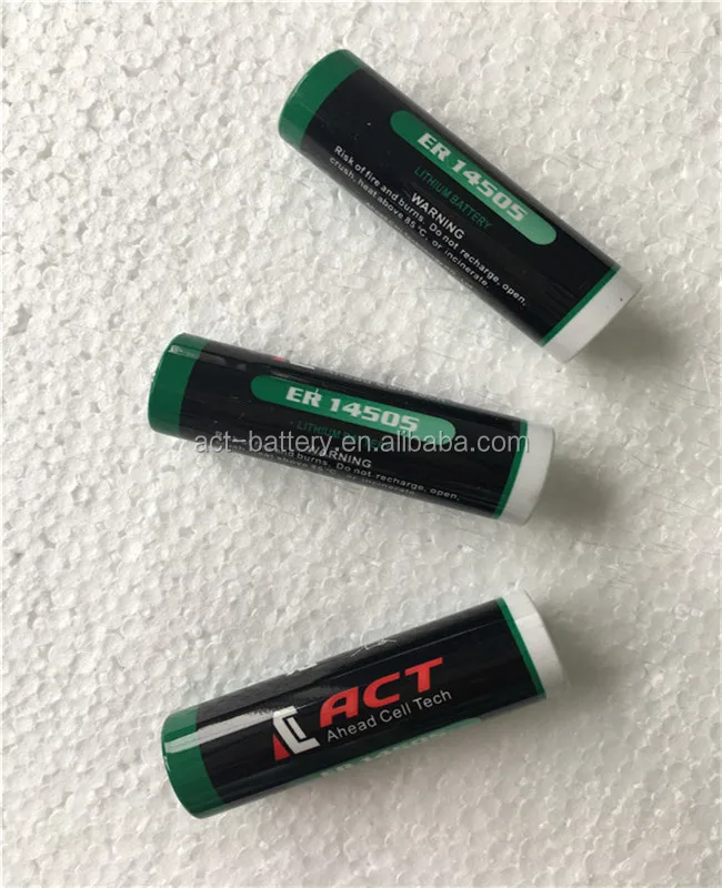 
high capacity 3.6V AA size LS14500 lithium non rechargeable battery ER14505 2700mAh 