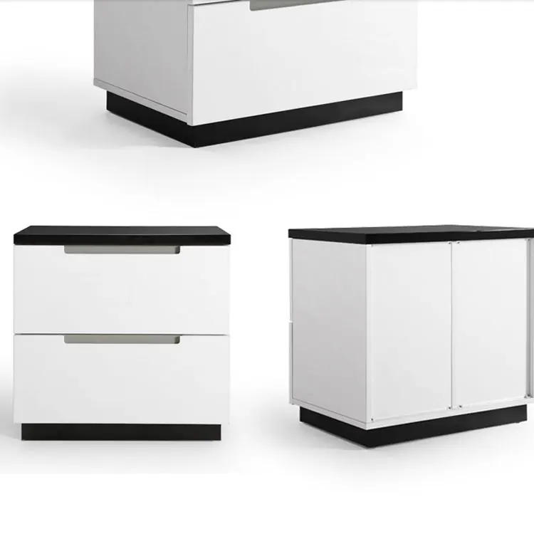 
2018 modern white wooden bedside table for home 