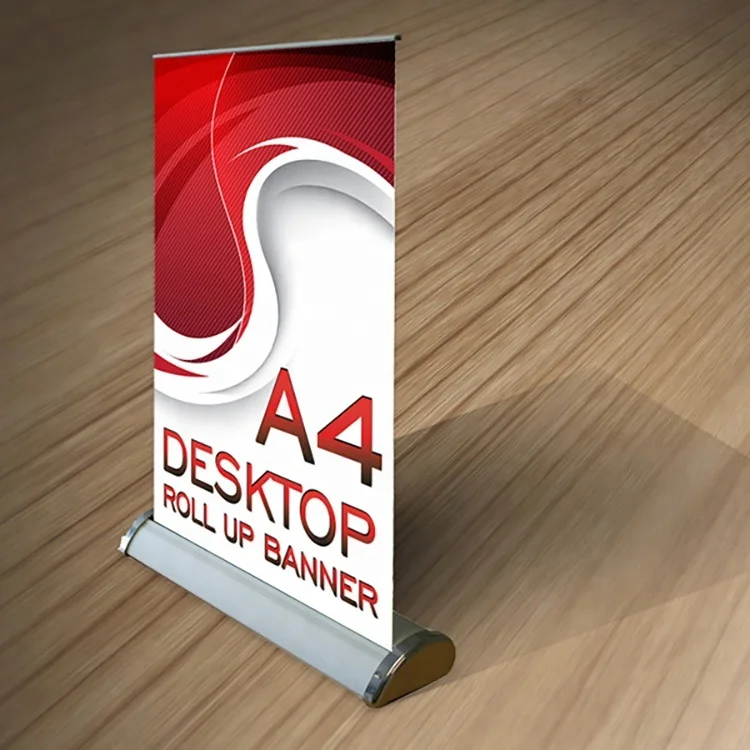 A4 double sided roll up banner cheap price table top banner stand roll up banner stand india