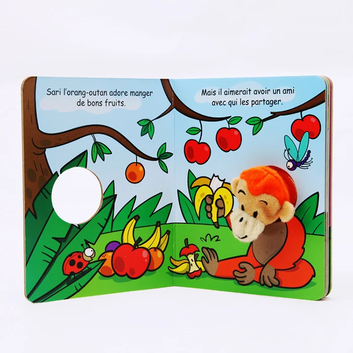 INTERWELL LK217 Пользовательские Печатные Дети История Пальцем Кукольный Совета Книг