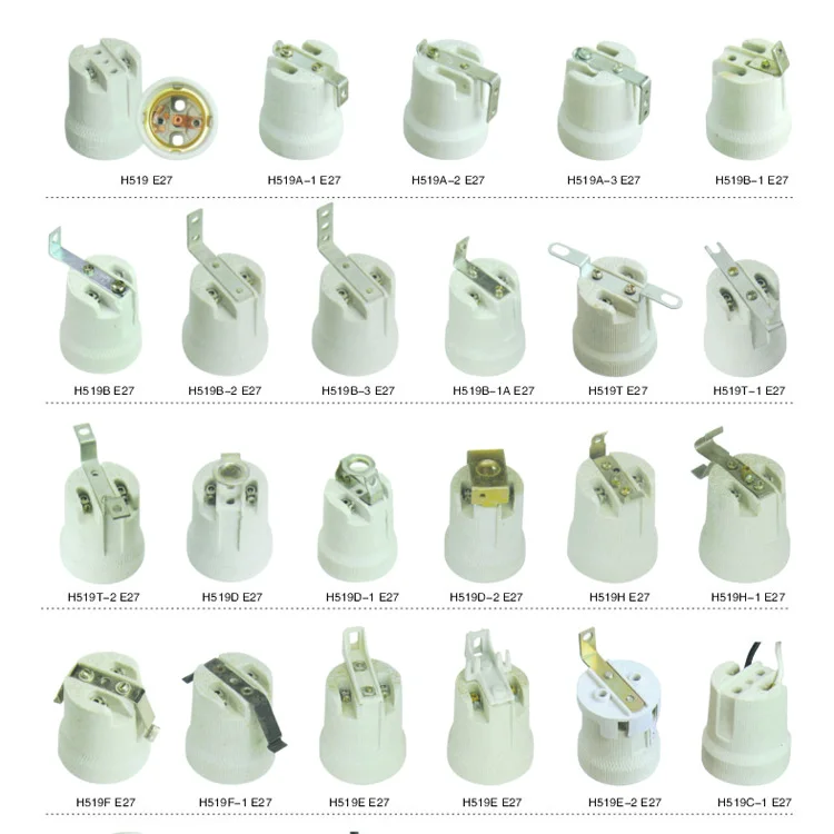 CE approval New product 519  e27 porcelain lampholder with wire