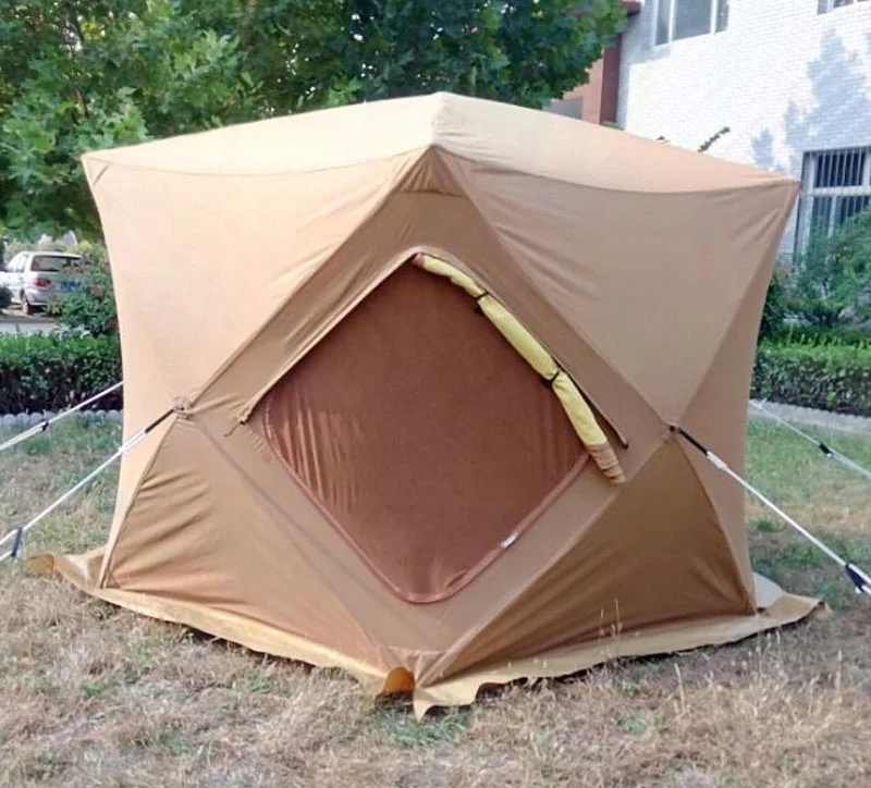 Pop Up Hub Quick Open Winter Ice Cube Fishing Tent