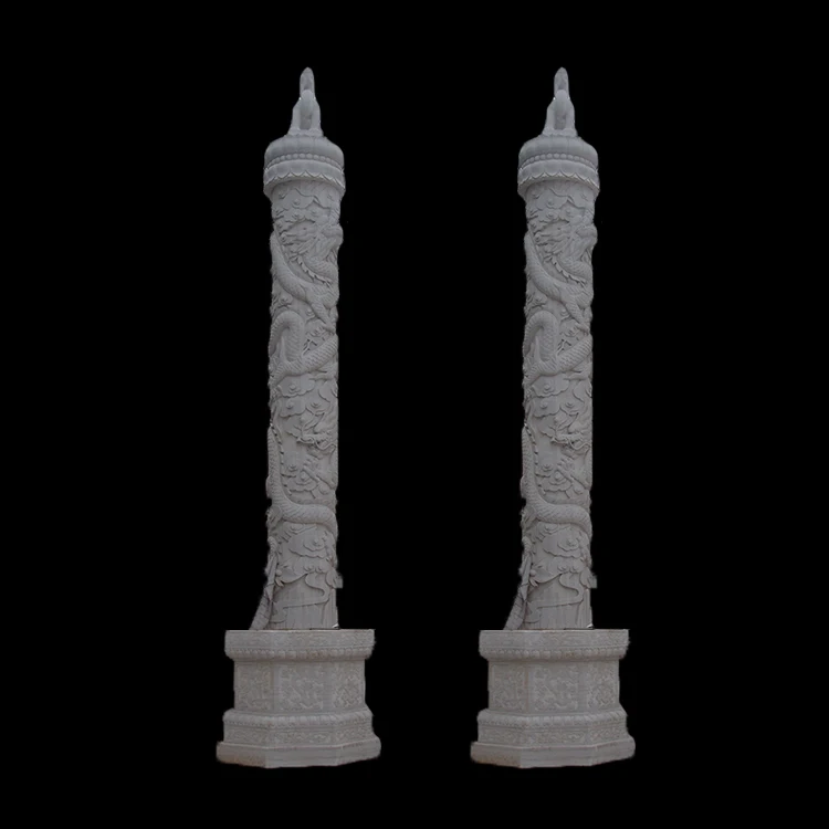 Marble carving granite stone gate pillar