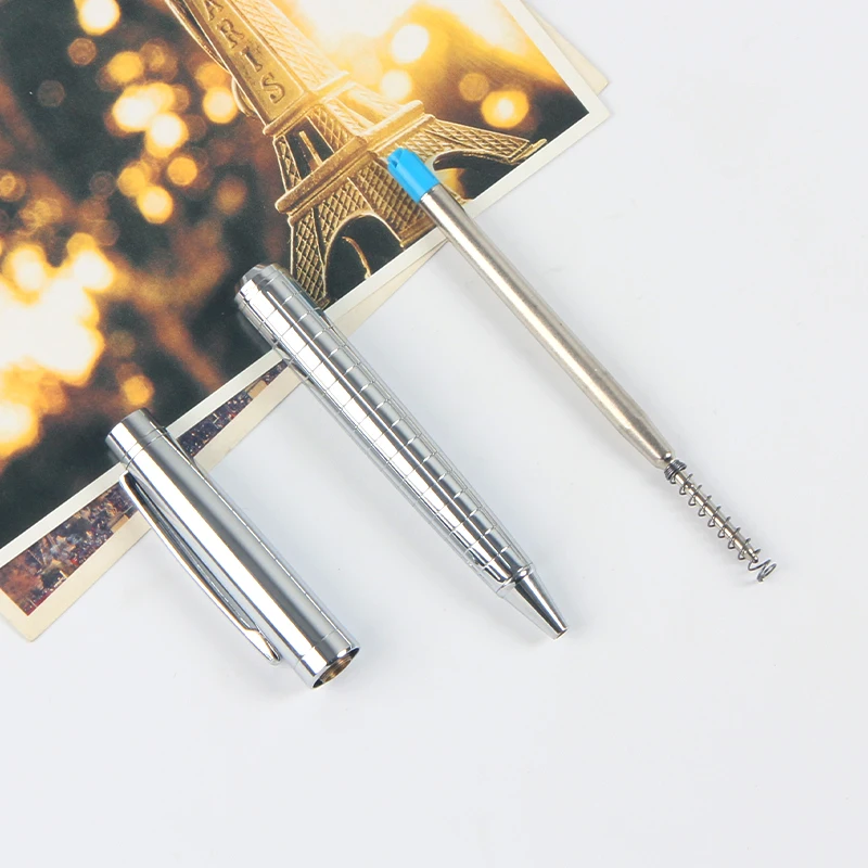 Рекламная ручка с индивидуальным логотипом, металлическая шариковая ручка, стальная Шариковая ручка для офисных принадлежностей