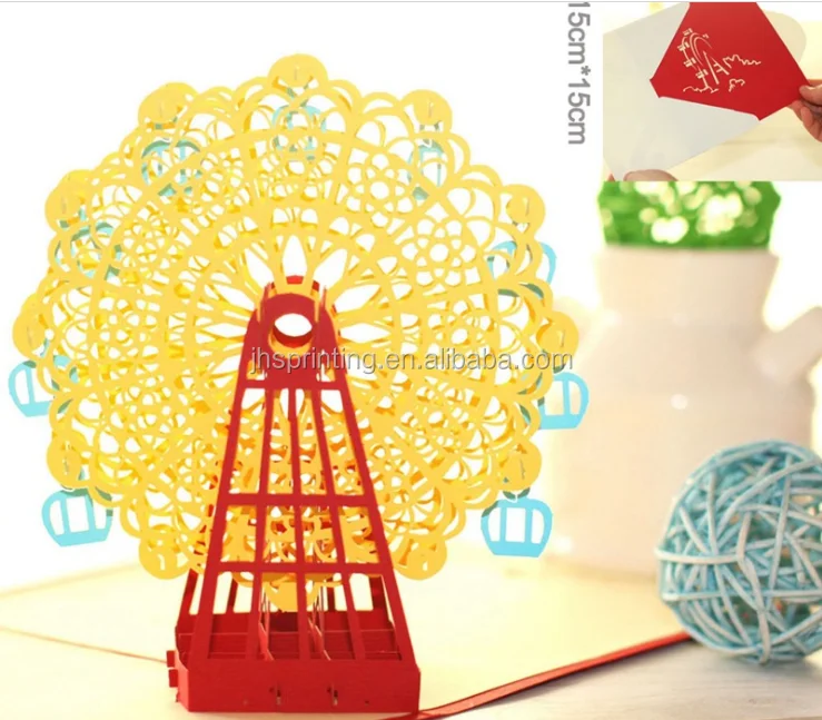 2017 Wholesale 3d Pop Up Happy Birthday Greeting Card Xiamen