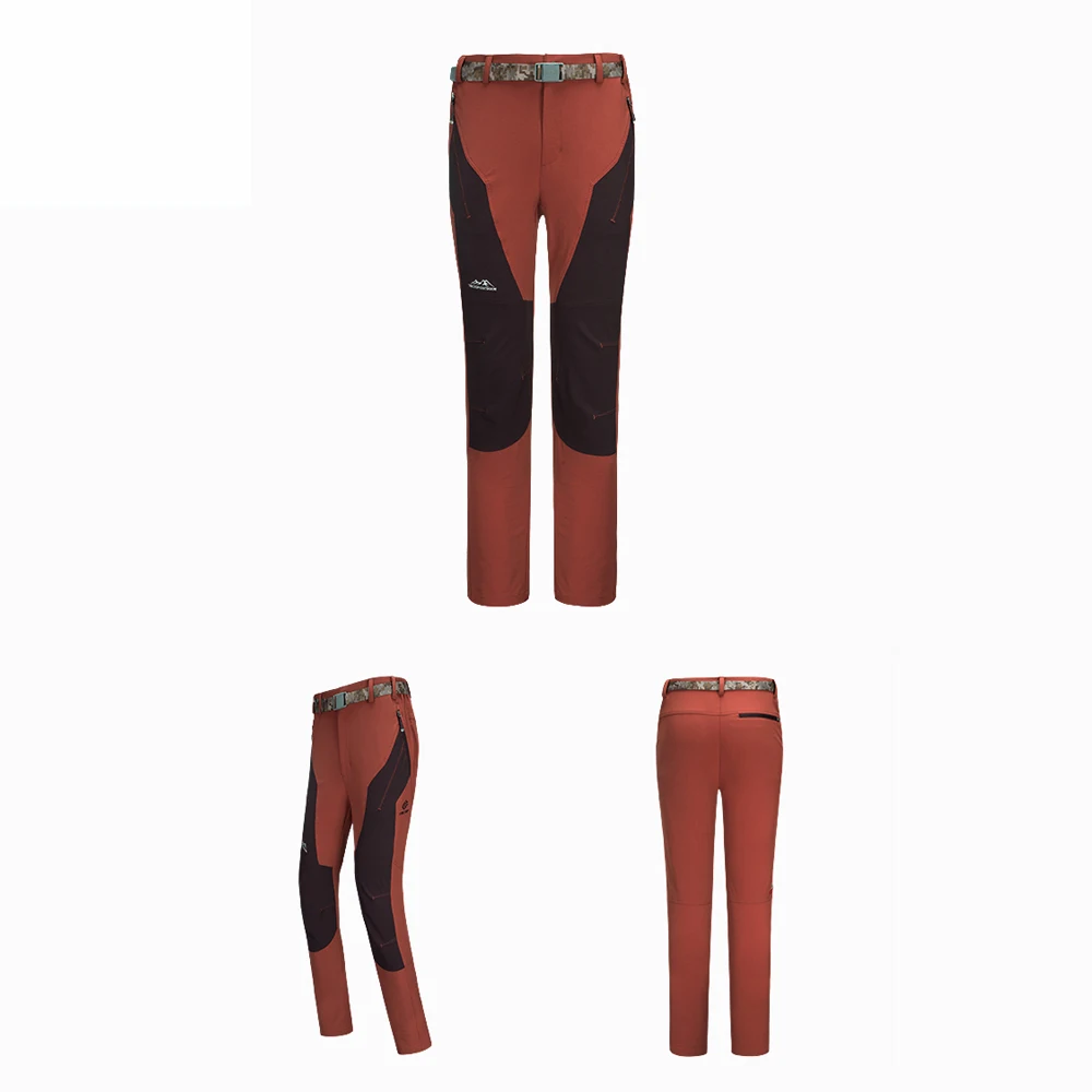 Thick Stretch Softshell Fabric Men Outdoor Pants for Winters Riding Camping