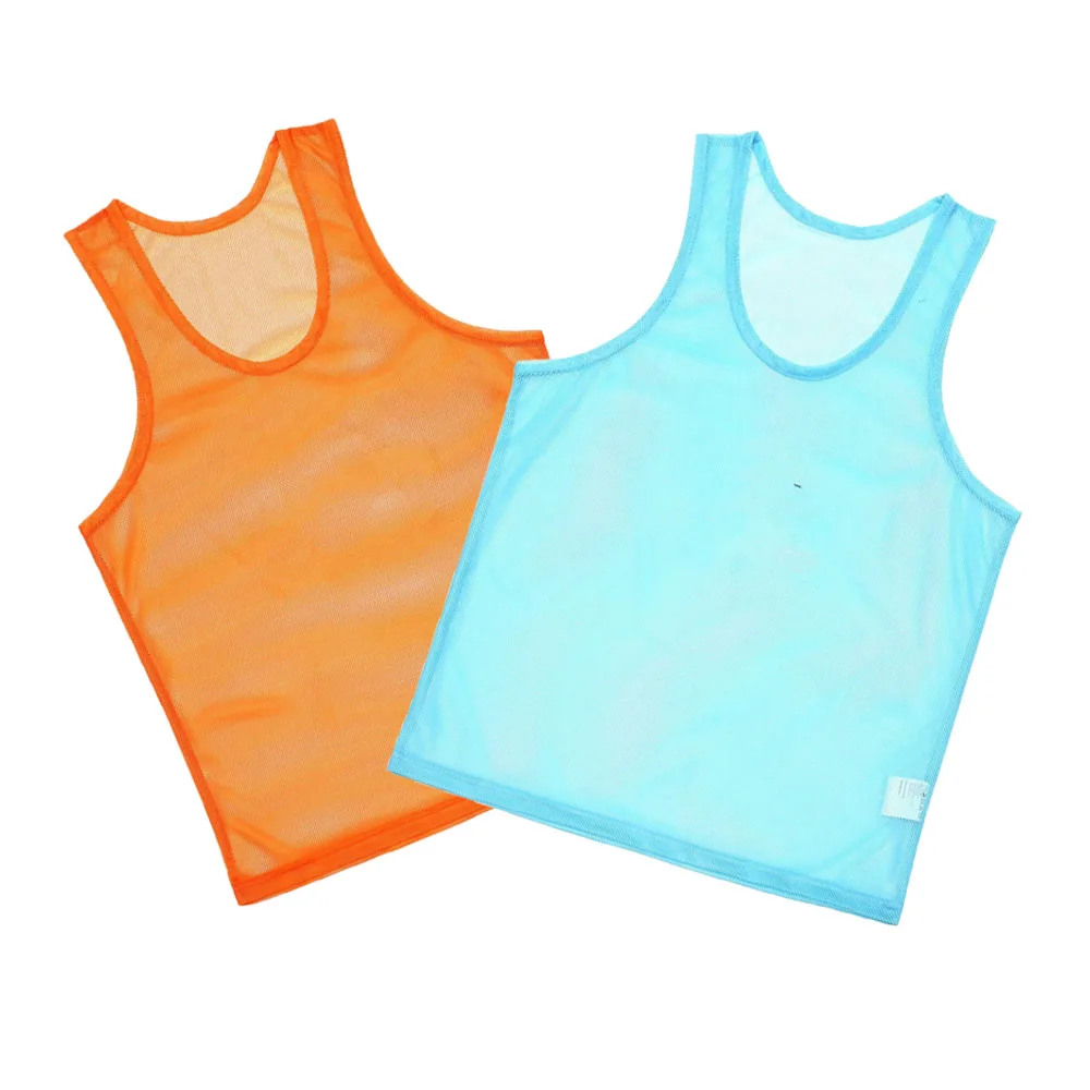 Дешевые Спортивные командные тренировочные жилеты, Спортивные Нагрудники, китайский производитель с сетчатой сумкой для хранения для взрослых и детей