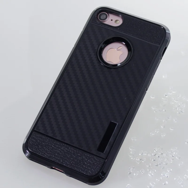 Оптовая продажа OEM мобильных аксессуаров черный мягкий углеродного волокна узор ТПУ сотовый телефон чехол для iPhone 7 8 Plus x