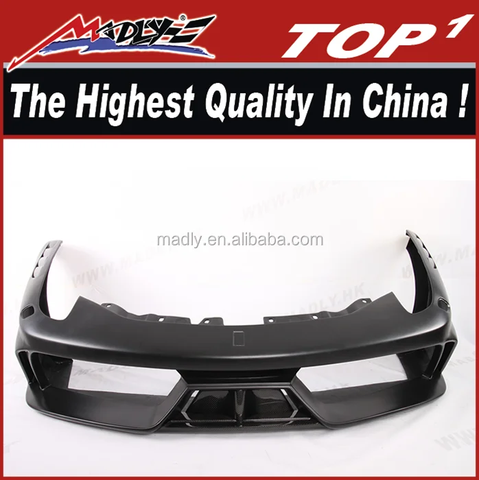 Perfect quality Fiber glass & Carbon Fiber F458 Front Bumper for Ferrari 458 body kits