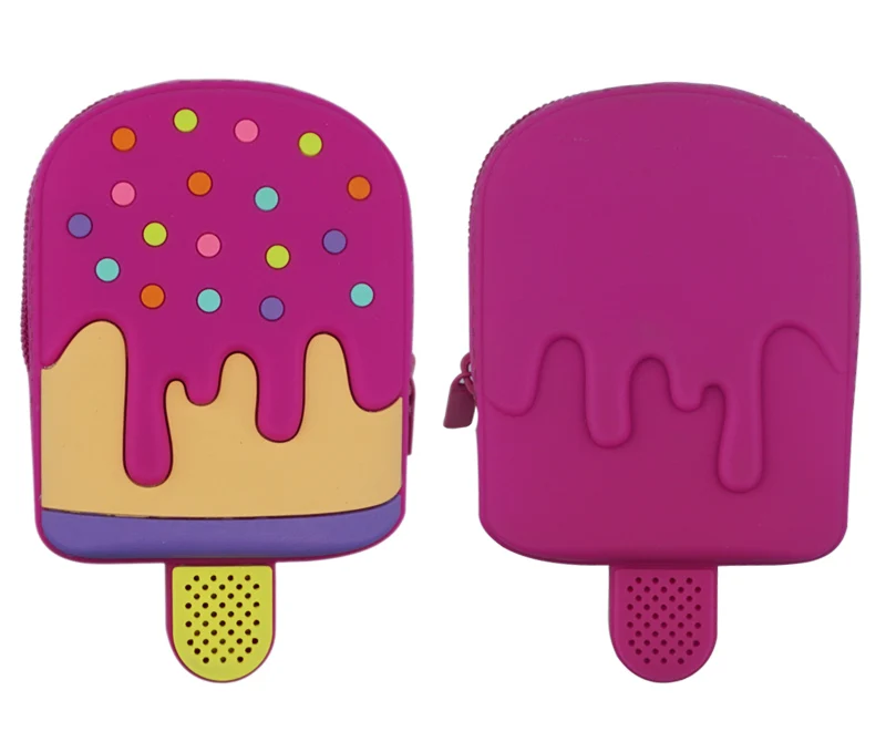 Custom Cartoon Kids Silicone Pouch Coin Purse 3D soft toy pvc custom wallet coin bag