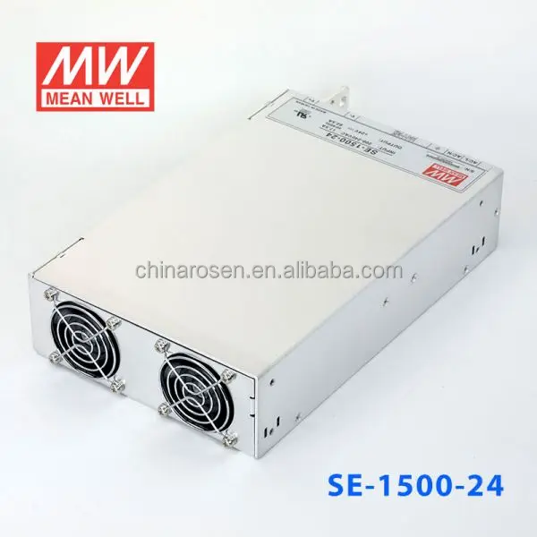 SE-1500-24 AC-DC 1500W 24V Mean well  single power supply low cost 2 years warranty remote sense function