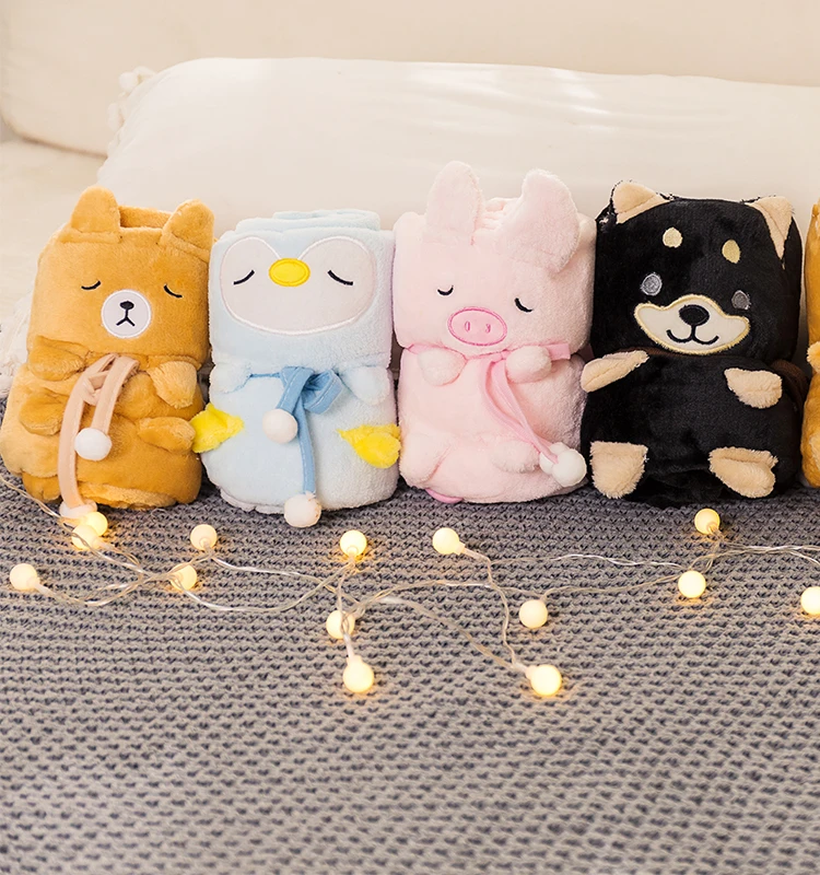 Wholesale lovely cartoon owl baby blanket super soft flannel blanket