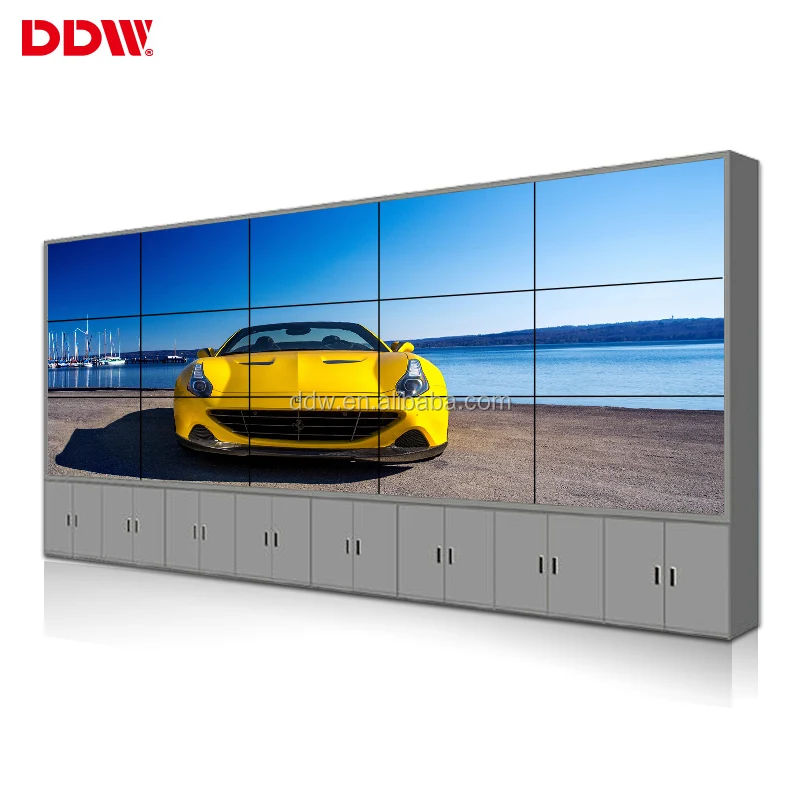 Hot sale 46 inch 3.5mm FHD video wall narrow bezel multi monitor display indoor floor standing 3x4 lcd video wall