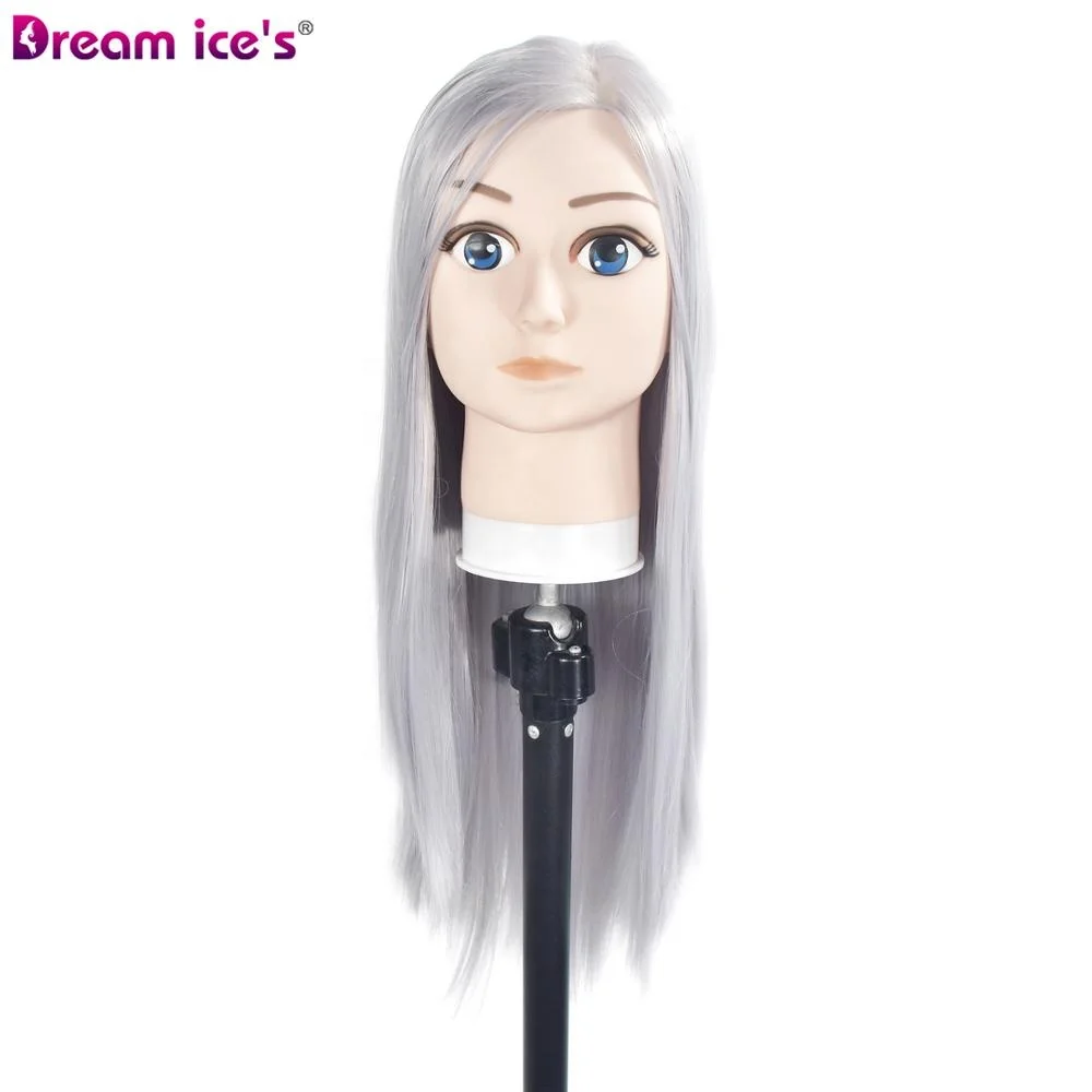 Лидер продаж тренировочная голова из синтетического волокна манекен для косметологических кукол тренировочный укладки волос