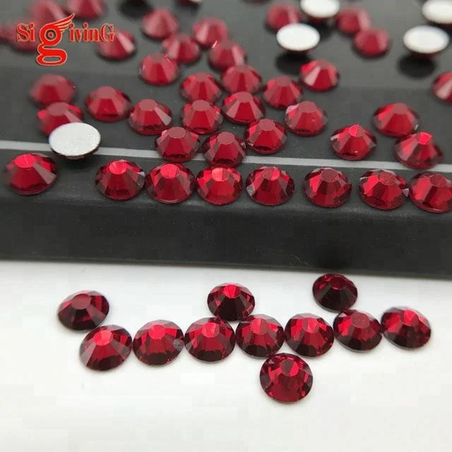 Whosale Siam Rhinestone Non Hot Fix Flat back Stones For Dance Dress Making