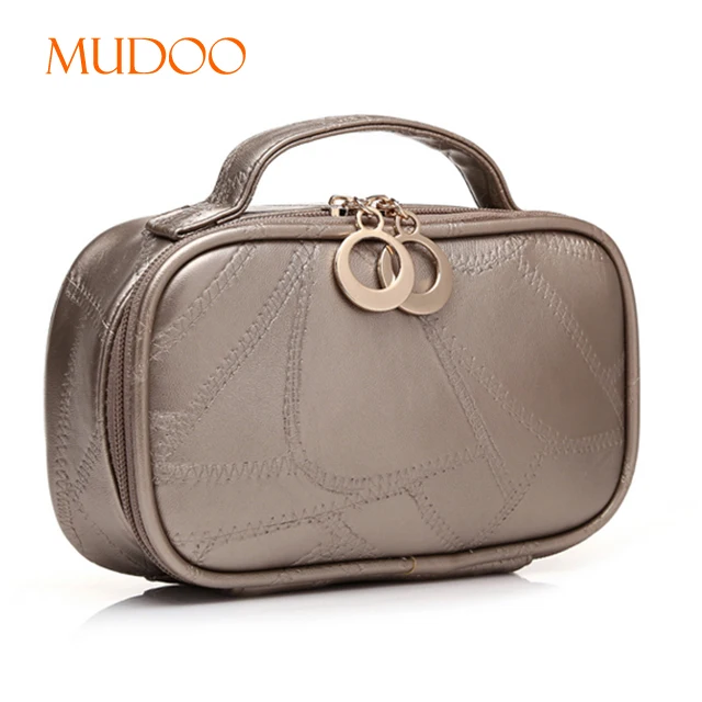 WHOLESALE GOLD WOMEN LARGE CAPACITY ZIPPER WATERPROOF FASHION CLUTCH COSMETIC BAG MAKEUP BAG HANDBAG SUPPLIER