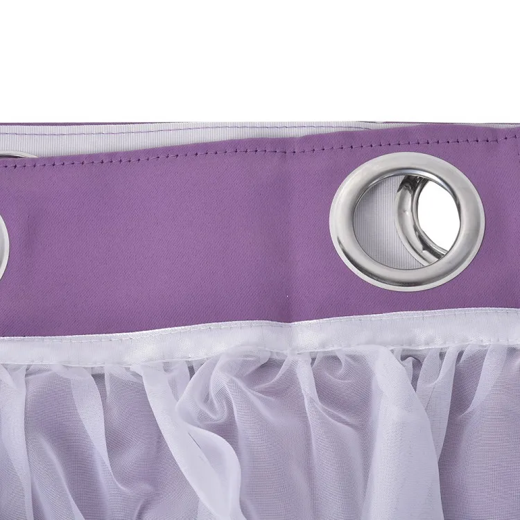 Mix Match Voile Blackout Draperies Curtains, Elegant Double Layer Solid Darkening Window Treatment Panels Drapes