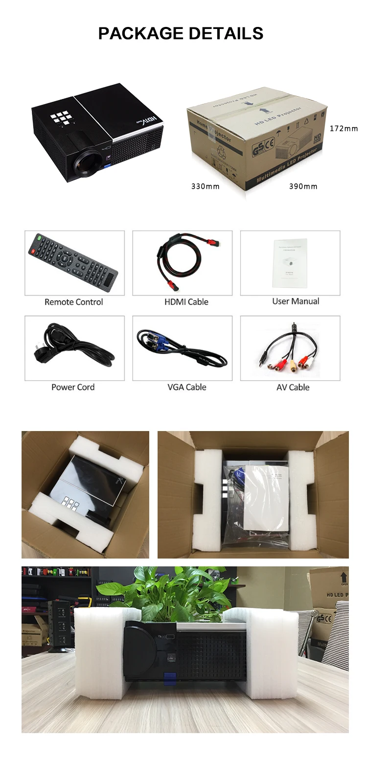 Hotselling Short throw uc46 projector 4000 lumens