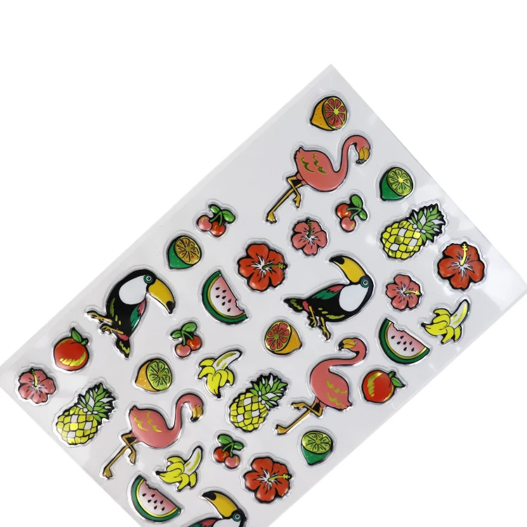 Top quality self adhesive novelty shape kids 3d  foam bubble stickers for gifts